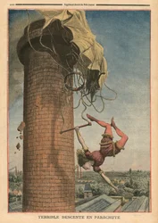 Chute de parachute épouvantable, Viola Spencer, illustration de 